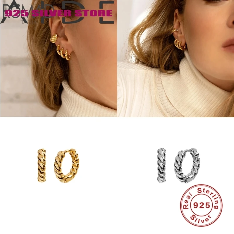 Aide Classic 925 Sterling Silver Hoop Earrings Vintage Metal Twist Earring For Women Girl Daily Fine Jewelry pendientes 2020 W5
Aide Classic 925 Sterling Silver Hoop Earrings Vintage Metal Twist Earring For Women Girl Daily Fine Jewelry pendientes 2020 W5