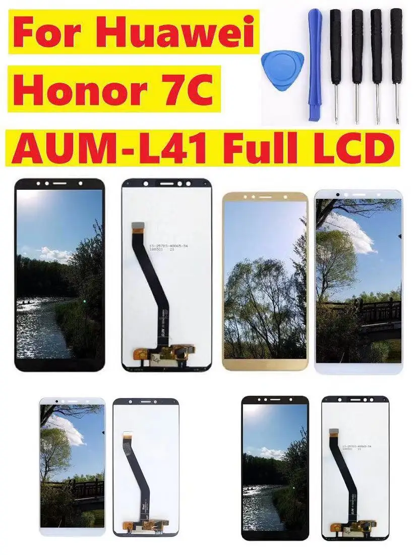 For Huawei Honor 7C AUM-L41 Full LCD DIsplay + Touch Screen Digitizer Assembly + Frame Cover 100% Tested
For Huawei Honor 7C AUM-L41 Full LCD DIsplay + Touch Screen Digitizer Assembly + Frame Cover 100% Tested