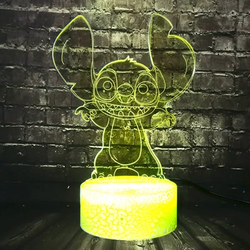Lilo Stitch 3D Crack Touch Night Light LED Lamp 7 Color Change Room Baby Sleep Table Mood Luster Gift Infant lava Lampara
Lilo Stitch 3D Crack Touch Night Light LED Lamp 7 Color Change Room Baby Sleep Table Mood Luster Gift Infant lava Lampara