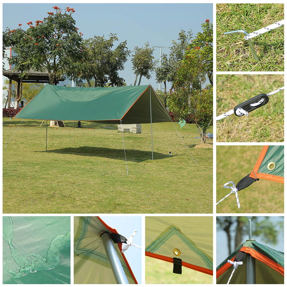 Awning Waterproof Tarp Tent Shade Ultralight Garden Canopy Outdooe Sunshade Outdoor Camping Hammock Rain Waterproof Beach Tent
Awning Waterproof Tarp Tent Shade Ultralight Garden Canopy Outdooe Sunshade Outdoor Camping Hammock Rain Waterproof Beach Tent