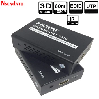 60m 200FT HDMI Transmitter Receiver Transceiver over Cat6 Bi-Direction IR UTP EDID LAN Ethernet HDMI Extender for HDTV Monitor
60m 200FT HDMI Transmitter Receiver Transceiver over Cat6 Bi-Direction IR UTP EDID LAN Ethernet HDMI Extender for HDTV Monitor