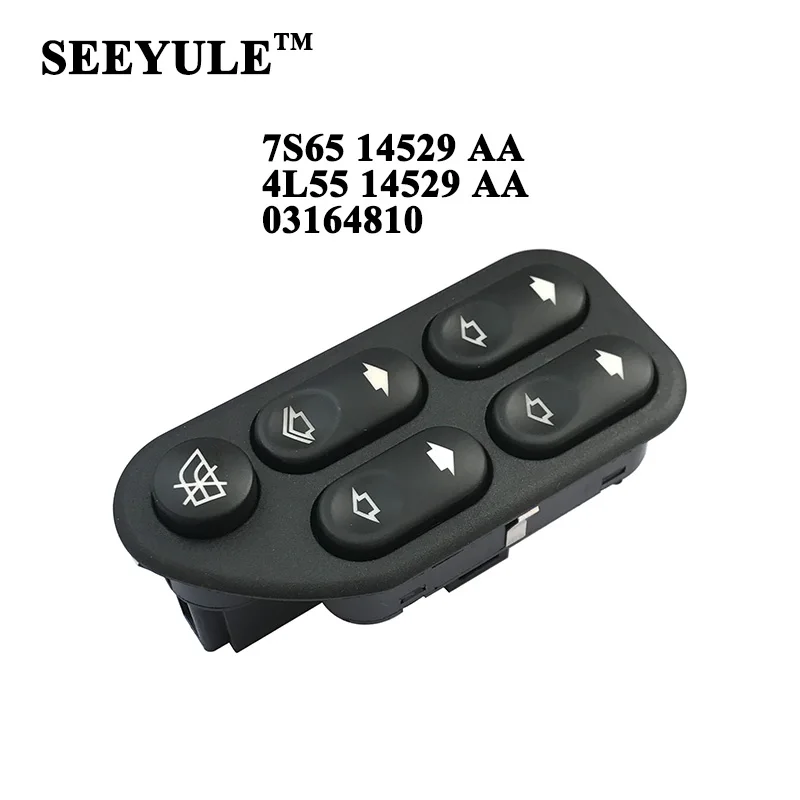 1pc SEEYULE 7S65 14529 AA Car Window Control Switch Power Window Lifter Switch for Ford Fiesta 4L55 14529 AA / 03164810
1pc SEEYULE 7S65 14529 AA Car Window Control Switch Power Window Lifter Switch for Ford Fiesta 4L55 14529 AA / 03164810