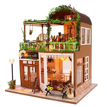 Diy Cafe Wooden Doll House Casa Cello Miniature Dollhouse Kast Furniture Kit Kids Home Toys
Diy Cafe Wooden Doll House Casa Cello Miniature Dollhouse Kast Furniture Kit Kids Home Toys
