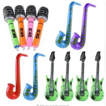 12pcs Inflatable Tool Inflatable Guitar Saxophone Microphone Music Children Toys Balloons Part Decoration (Random Color)
12pcs Inflatable Tool Inflatable Guitar Saxophone Microphone Music Children Toys Balloons Part Decoration (Random Color)