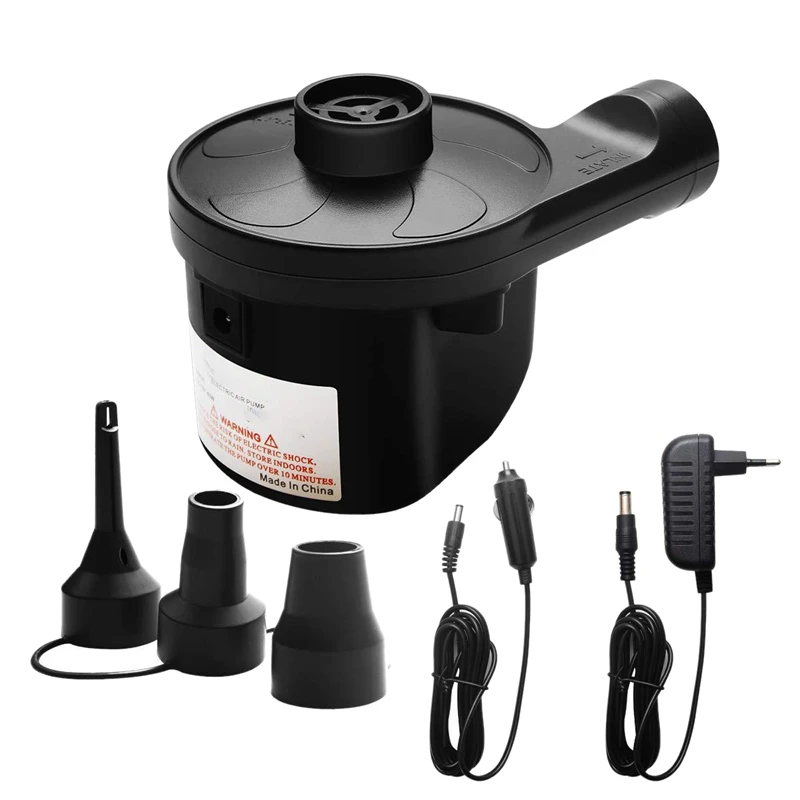 Electric Air Pump High Pressure Quick-Fill Swimming Pool Inflator with 1 Nozzle for Home Boat EU Plug | Спорт и развлечения