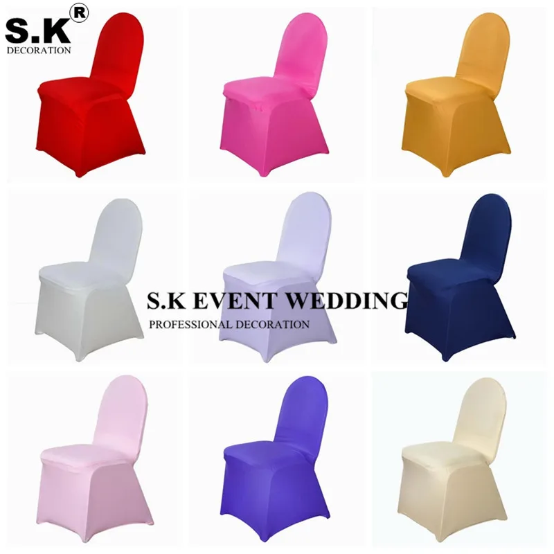 

190GSM Spandex Chair Cover Banquet Lycra Stretch Covers For Wedding Event Hotel Decoration