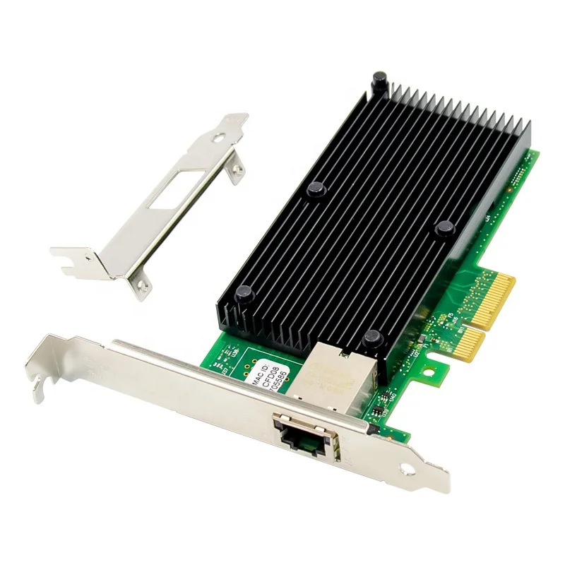 PCIe X4 с одним портом 10GbE RJ45 сетевая карта NIC PCIe 10 гигабитный Ethernet-сервер PCI-E карта X550 чипсет 10G LAN 10000m
PCIe X4 с одним портом 10GbE RJ45 сетевая карта NIC PCIe 10 гигабитный Ethernet-сервер PCI-E карта X550 чипсет 10G LAN 10000m