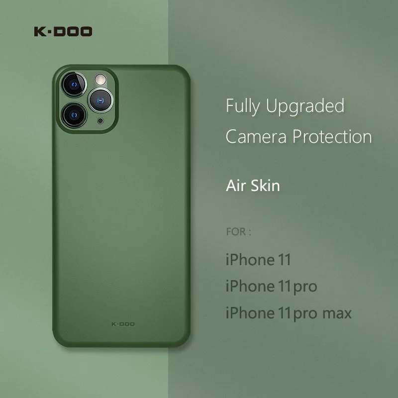 

K-DOO Air Skin Ultra Thin 0.3mm Thickness Protective Case Paper Slim Case Full Covered Back Cover For iPhone11/11pro/11promax
