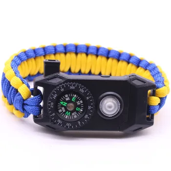 Paracord Rope LED Light Emergency Paracord Bracelet Hand Knitting Survival Outdoor Tools Bracelet Compass Scraper Whistle
Paracord Rope LED Light Emergency Paracord Bracelet Hand Knitting Survival Outdoor Tools Bracelet Compass Scraper Whistle