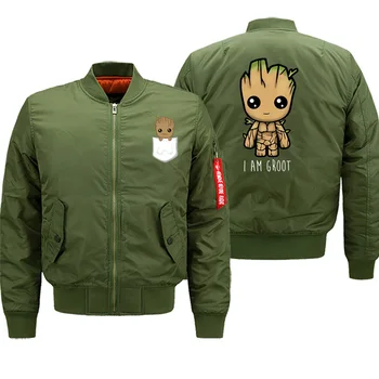 Guardians Of The Galaxy Male Military Army Jacket Casual Stylish Mens Zipper Coat I AM GROOT Mens Outwear Motorcycle Streetwear
Guardians Of The Galaxy Male Military Army Jacket Casual Stylish Mens Zipper Coat I AM GROOT Mens Outwear Motorcycle Streetwear