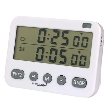 YS Digital Dual Kitchen Timer, Interval Timer, Cycle Timer, Cooking Timer, Count Up/Down Timer, Large Display, Adjustable Volume
YS Digital Dual Kitchen Timer, Interval Timer, Cycle Timer, Cooking Timer, Count Up/Down Timer, Large Display, Adjustable Volume