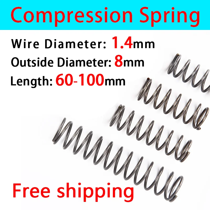 Compressed Spring Pressure Spring Release Spring Return Spring Wire Diameter 1.4mm, Outer Diameter 8mm Factory Outlet
Compressed Spring Pressure Spring Release Spring Return Spring Wire Diameter 1.4mm, Outer Diameter 8mm Factory Outlet