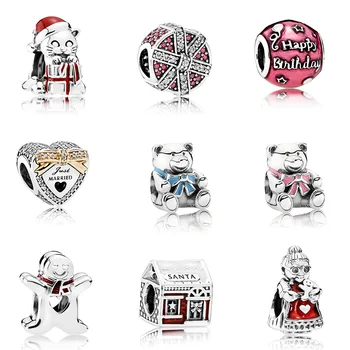 925 Sterling Silver Beads Granny Cat Small Bear And Snowman Shape Beads Charms For Women Pandora Bracelets Jewelry 
925 Sterling Silver Beads Granny Cat Small Bear And Snowman Shape Beads Charms For Women Pandora Bracelets Jewelry