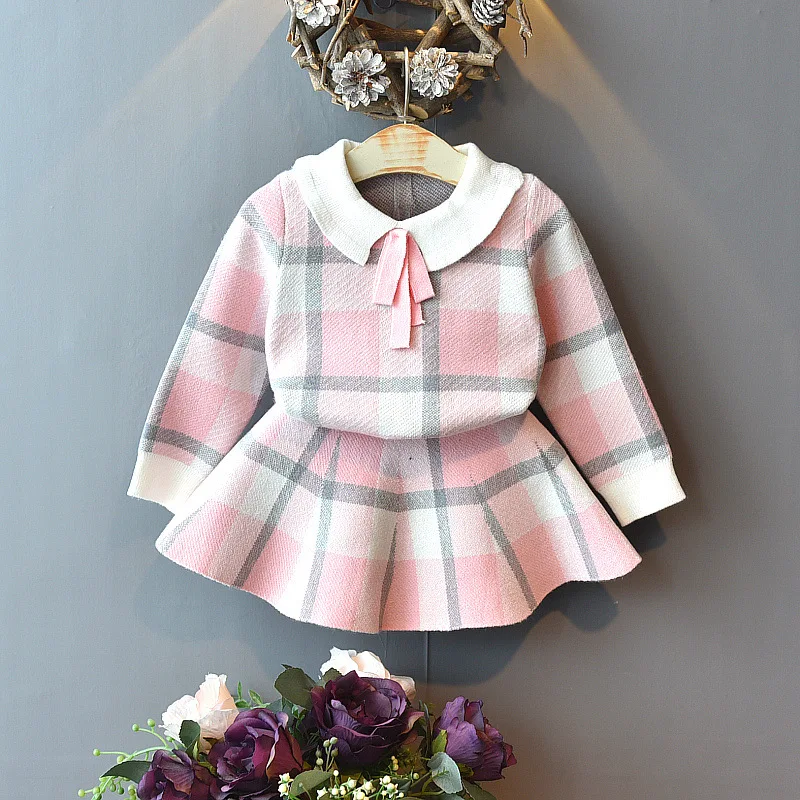 2019 Girl Baby Knitting Clothing Set for Autumn Winter Fashion Plaid Sweaters+Skirt,Kids Girls Elegant Clothes Children Suits
2019 Girl Baby Knitting Clothing Set for Autumn Winter Fashion Plaid Sweaters+Skirt,Kids Girls Elegant Clothes Children Suits