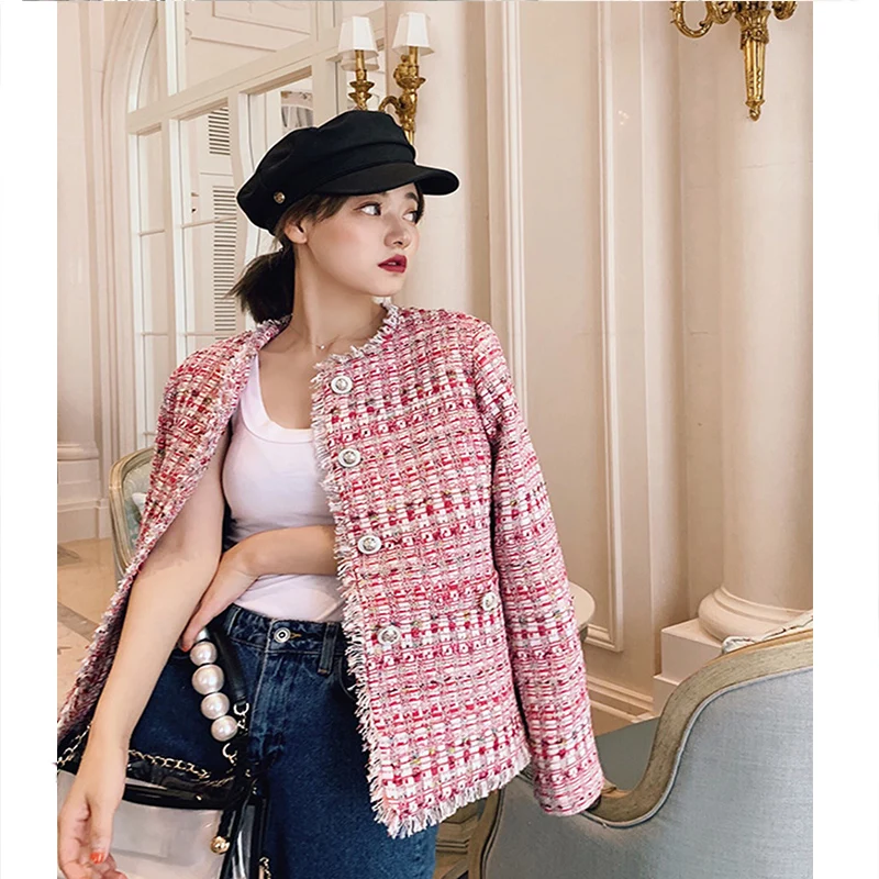 Designer style tweed plaid jacket female autumn and winter 2019 new temperament loose long-sleeved shirt
Designer style tweed plaid jacket female autumn and winter 2019 new temperament loose long-sleeved shirt