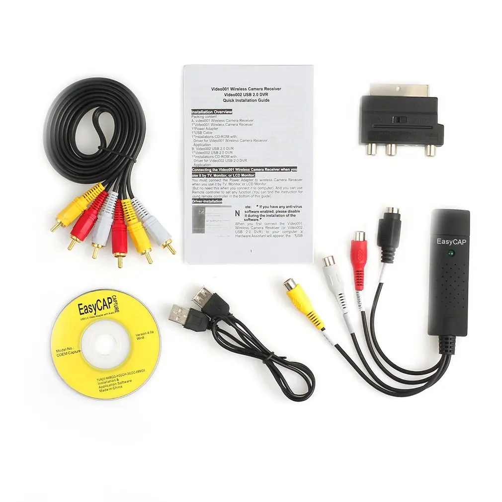 Practical USB 2.0 Vhs To Dvd Converter Audio Video Capture Kit Scart Rca Cable For Win10 High Performance
Practical USB 2.0 Vhs To Dvd Converter Audio Video Capture Kit Scart Rca Cable For Win10 High Performance