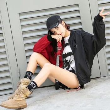 Women'S Bomber Jacket Patchwork Casual Color Block Back Autumn Female Jacket Jackets 2019 New Letter Ribbon Zip Up Jacket W3
Women'S Bomber Jacket Patchwork Casual Color Block Back Autumn Female Jacket Jackets 2019 New Letter Ribbon Zip Up Jacket W3
