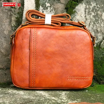 Men's Leather Shoulder Messenger Bag Crossbody Bags Top Layer Cowhide 2020 New Through-dyed Vegetable Tanned Leather Square Soft
Men's Leather Shoulder Messenger Bag Crossbody Bags Top Layer Cowhide 2020 New Through-dyed Vegetable Tanned Leather Square Soft