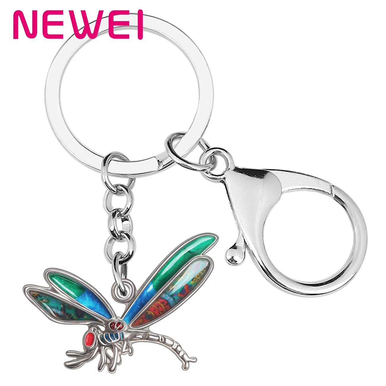 NEWEI Enamel Alloy Floral Sweet Dragonfly Insect Keychains Trendy Bag Car Key Chain Ring Charm Gifts Jewelry For Women Men Teen 
NEWEI Enamel Alloy Floral Sweet Dragonfly Insect Keychains Trendy Bag Car Key Chain Ring Charm Gifts Jewelry For Women Men Teen