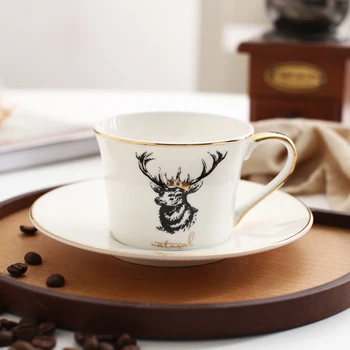 Simple Art Luxury Bone China Zebra Elk Coffee Cup and Saucer Set Home Ceramic Afternoon Tea Flower Tea Cup Couple Milk Mug Gift
Simple Art Luxury Bone China Zebra Elk Coffee Cup and Saucer Set Home Ceramic Afternoon Tea Flower Tea Cup Couple Milk Mug Gift