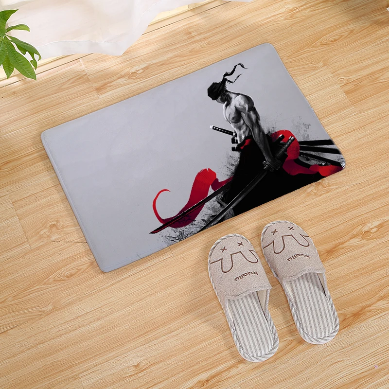 Shop Generic Cartoon One Piece Luffy Anime Print Modern Home Doormat Insole Kitchen Carpet