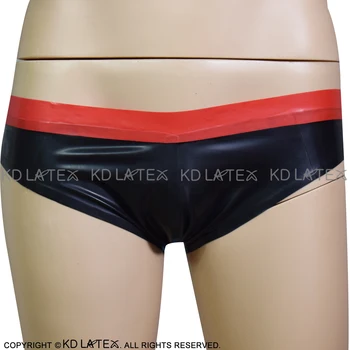 Black And Red Trims Top Sexy Latex Briefs Rubber Underwear Shorts Underpants Pants DK-0102 
Black And Red Trims Top Sexy Latex Briefs Rubber Underwear Shorts Underpants Pants DK-0102