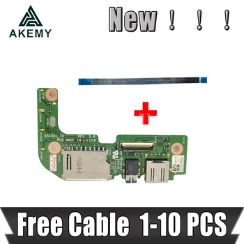 

Akemy Original For ASUS X555 X555U X555UJ_IO USB AUDIO CARD READER BOARD With Cable REV:2.0 MB 100% Tested Fast Ship