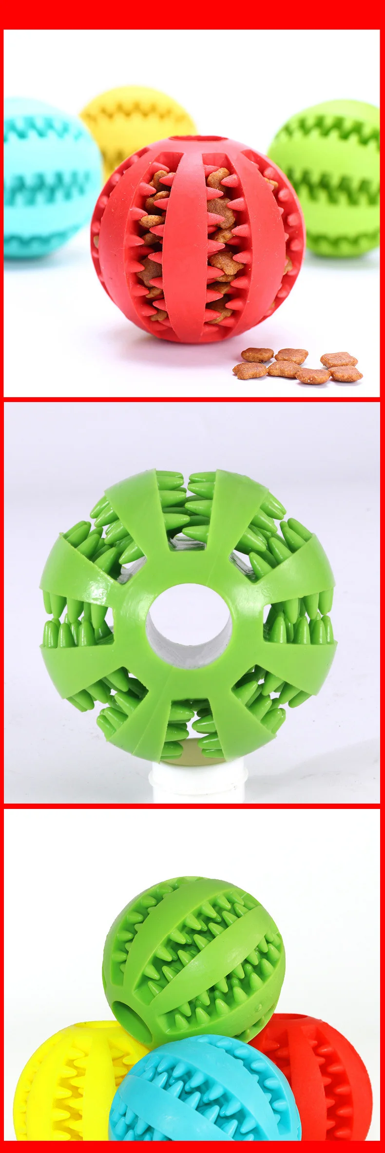 Dog Toy Ball, Nontoxic Bite Resistant Toy Ball for Pet Dogs Puppy Cat, Dog Pet Food Treat Feeder Chew Tooth Cleaning Ball Dog Toy Ball, Nontoxic Bite Resistant Toy Ball for Pet Dogs Puppy Cat, Dog Pet Food Treat Feeder Chew Tooth Cleaning Ball
