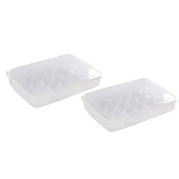 Stackable Egg Trays for Refrigerator,2 x 24 Plastic Egg Holder Carriers with Lids,Clear Egg Storage Containers
Stackable Egg Trays for Refrigerator,2 x 24 Plastic Egg Holder Carriers with Lids,Clear Egg Storage Containers