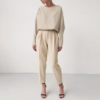 Women High Waist Casual Loose Cross Border Straight-Cut Ankle Length Suit Pants
Women High Waist Casual Loose Cross Border Straight-Cut Ankle Length Suit Pants