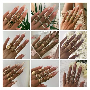 16 Style Bohemian Gold Color Flower Virgin Mary Heart Kunckle Midi Rings Set for Women Crystal Geometric Rings Set Anello
16 Style Bohemian Gold Color Flower Virgin Mary Heart Kunckle Midi Rings Set for Women Crystal Geometric Rings Set Anello