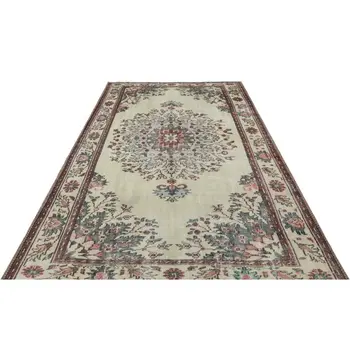 Handmade Beige Vintage English English Area Rug 192x305 Cm-6'4''X10'0'' 
Handmade Beige Vintage English English Area Rug 192x305 Cm-6'4''X10'0''