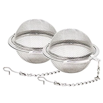 2pcs Stainless Steel Mesh Tea Ball 2.1 Inch Tea Infuser Strainers Tea Strainer Filters Tea Interval Diffuser for Tea
2pcs Stainless Steel Mesh Tea Ball 2.1 Inch Tea Infuser Strainers Tea Strainer Filters Tea Interval Diffuser for Tea