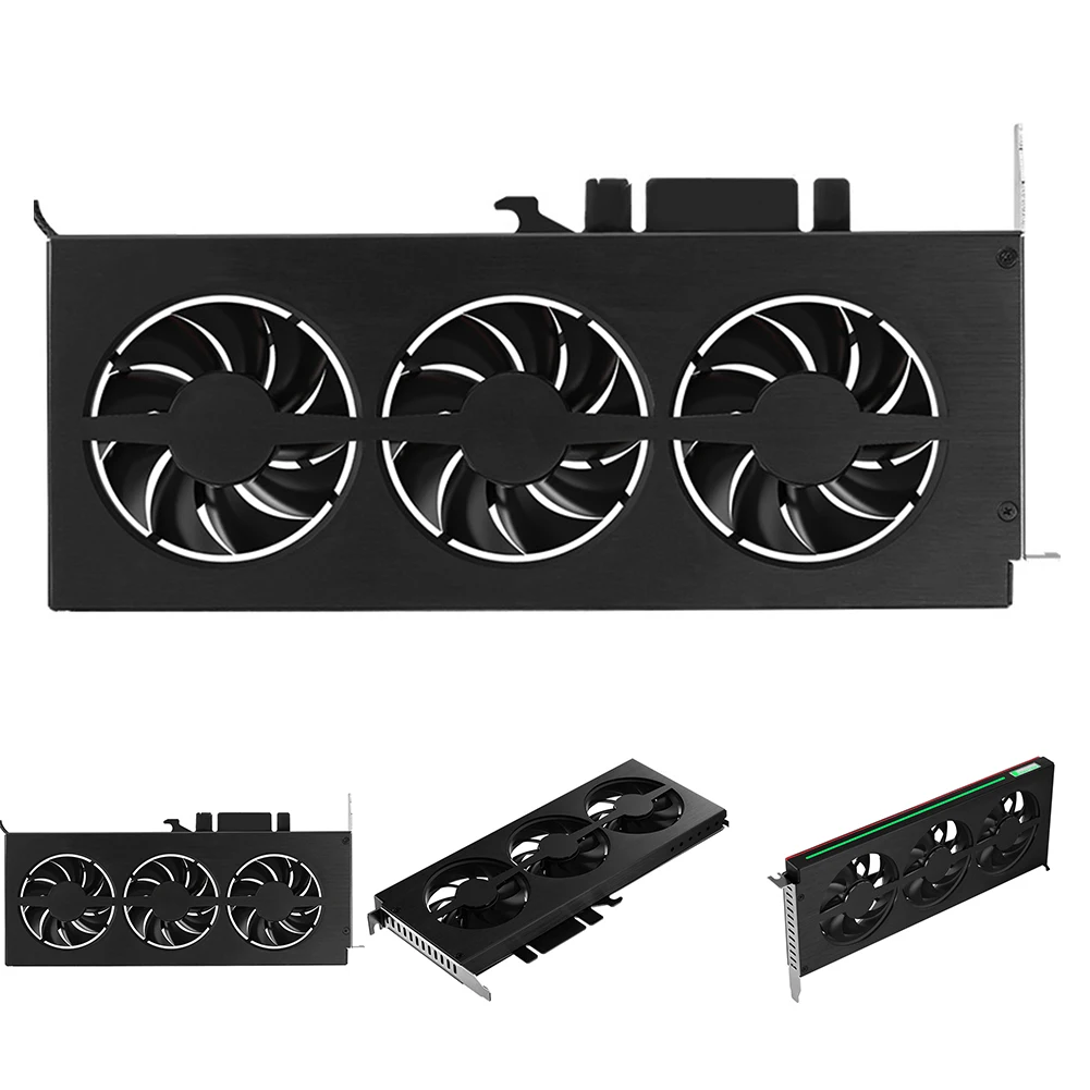 RGB Lighting 17.52CFM Heat Sink Alloy Office Computer Accessories Cooling Fan Triple Quiet Graphic Card Radiator Universal Black
RGB Lighting 17.52CFM Heat Sink Alloy Office Computer Accessories Cooling Fan Triple Quiet Graphic Card Radiator Universal Black