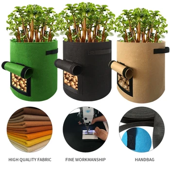 1pc Tomato Planting Bag Non-woven Cloth Felt Grow Bag Gardening Tree Planting Bag Plant Growing Bag Potato Pot 23x28cm
1pc Tomato Planting Bag Non-woven Cloth Felt Grow Bag Gardening Tree Planting Bag Plant Growing Bag Potato Pot 23x28cm