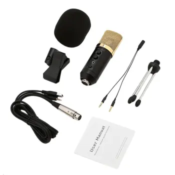 Vocal Microphone Professional Large Diaphragm Studio Recording Microphone for Computer Mobile Phone MK-F400TL
Vocal Microphone Professional Large Diaphragm Studio Recording Microphone for Computer Mobile Phone MK-F400TL