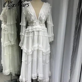 Fall Winter Dress Sexy Cut Out Backless Deep V neck Long Dress Boho Ruffles Lace Patchwork Party Dresses NIght Club Party Dress
Fall Winter Dress Sexy Cut Out Backless Deep V neck Long Dress Boho Ruffles Lace Patchwork Party Dresses NIght Club Party Dress