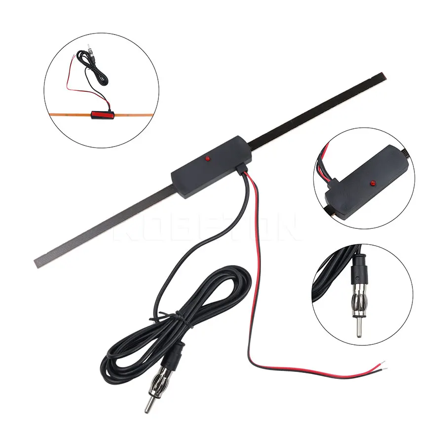 Universal 12V Non-Directional Auto Car Windshield Glass Electronic Mount Self Adhesive TV FM Radio Antenna Signal strengthen | Автомобили