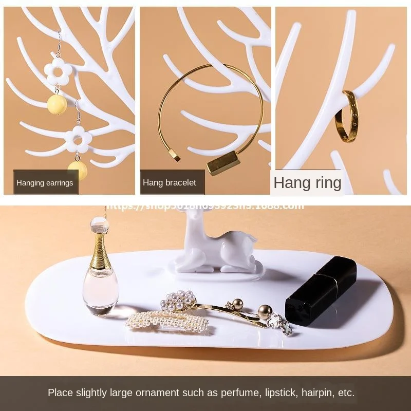 Little Deer Earrings Necklace Ring Pendant Bracelet Jewelry Display Stand Tray Tree Storage Racks Organizer Holder 25*15*22cm
Little Deer Earrings Necklace Ring Pendant Bracelet Jewelry Display Stand Tray Tree Storage Racks Organizer Holder 25*15*22cm