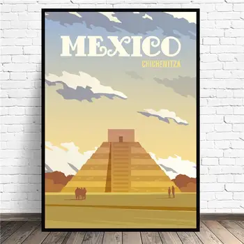 

Chichen Itza Mexico Travel Canvas Painting Wall Art Pictures Prints Home Decor Wall Poster Decoration For Living Room