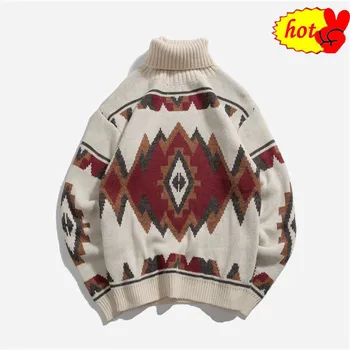 Turtleneck Men's Reta Sweater New Autumn Fashion Print Argyle knitted Sweaters Casual Loose Vintage Pullover Men
Turtleneck Men's Reta Sweater New Autumn Fashion Print Argyle knitted Sweaters Casual Loose Vintage Pullover Men