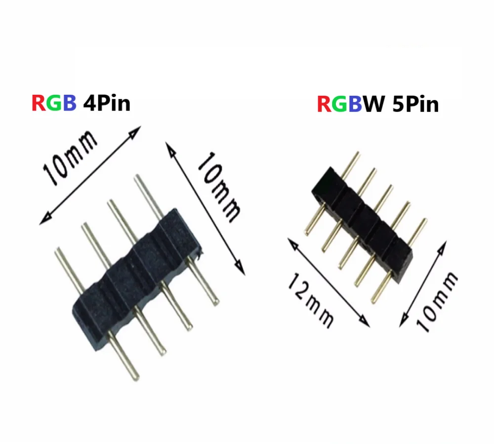 4pin RGB светодиодный разъем 4Pin 5Pin иглы мужской Тип двойной цвет в ассортименте 4 Pin