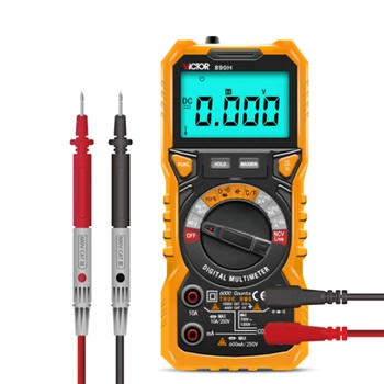 VICTOR Digital Multimeter LCD Backlight 100000μF Capacity Range Temperature Tester Meter Auto Range NCV Electronic Multimeter
VICTOR Digital Multimeter LCD Backlight 100000μF Capacity Range Temperature Tester Meter Auto Range NCV Electronic Multimeter