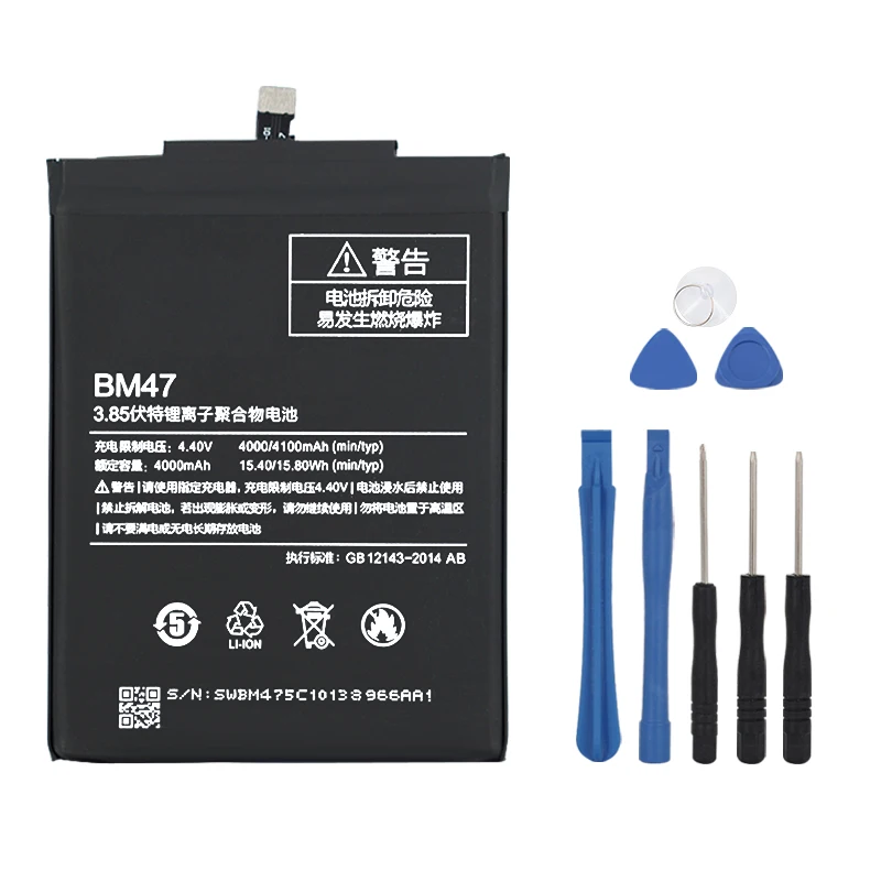 Original BM47 Replacement Battery For Xiaomi Redmi 3 3S 3X 4X Redmi3 Pro Redrice Authentic Phone Batteries 4100mAh
Original BM47 Replacement Battery For Xiaomi Redmi 3 3S 3X 4X Redmi3 Pro Redrice Authentic Phone Batteries 4100mAh