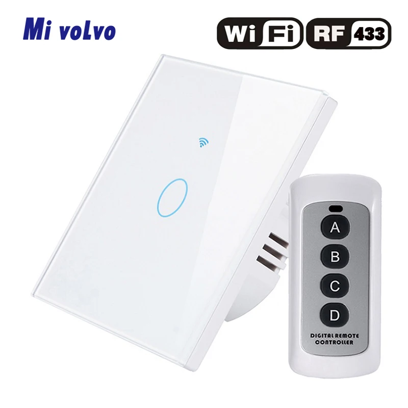 WIFI smart touch switch APP wireless remote control supports RF433 remote control US standard 1/2/3gang light switch
WIFI smart touch switch APP wireless remote control supports RF433 remote control US standard 1/2/3gang light switch