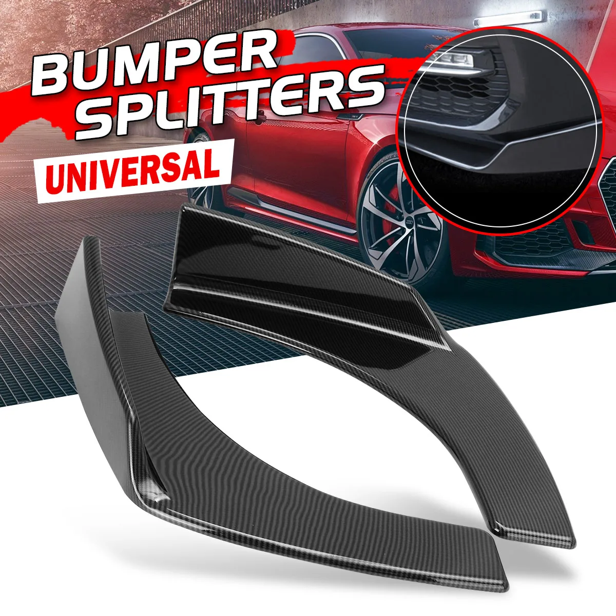New Pair Carbon Fiber Look Car Front Bumper Splitter Lip Deflector Spoiler Diffuser Bumper Canard Lip For BMW For Benz For Audi
New Pair Carbon Fiber Look Car Front Bumper Splitter Lip Deflector Spoiler Diffuser Bumper Canard Lip For BMW For Benz For Audi