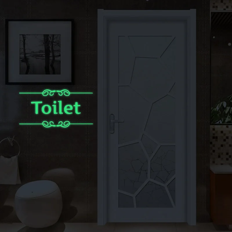 2019 magic Luminous WC Wall Toilet Sticker Waterproof Door Sign Glow in the Dark Fluorescent poster Stickers Bathroom
2019 magic Luminous WC Wall Toilet Sticker Waterproof Door Sign Glow in the Dark Fluorescent poster Stickers Bathroom