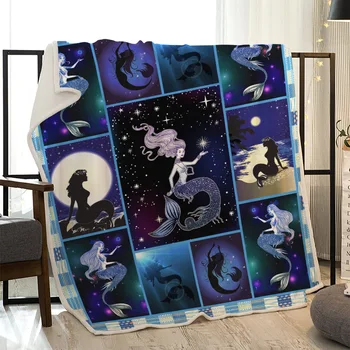 Winter Cartoon Mermaid Pattern Blanket Microfiber Fleece Small Double Bedspread For Baby Kid Adults On Bed Fashion Throw Blanket
Winter Cartoon Mermaid Pattern Blanket Microfiber Fleece Small Double Bedspread For Baby Kid Adults On Bed Fashion Throw Blanket
