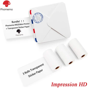 Phomemo M02S Mini Thermal Printer- Bluetooth Thermal Photo Printer with 3 Rolls Transparent Sticker Paper for Plan Journal Gift
Phomemo M02S Mini Thermal Printer- Bluetooth Thermal Photo Printer with 3 Rolls Transparent Sticker Paper for Plan Journal Gift