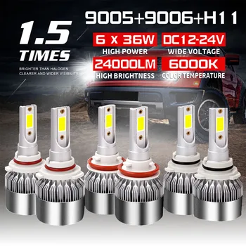 6X 9005 9006 H11 Combo LED Headlight Kit Hi/Lo Beam Bulb Fog Light 6000K LED Headlight Kit
6X 9005 9006 H11 Combo LED Headlight Kit Hi/Lo Beam Bulb Fog Light 6000K LED Headlight Kit
